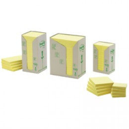 3M PostIt Recycled Pad 76x127 Yellow 655 P16