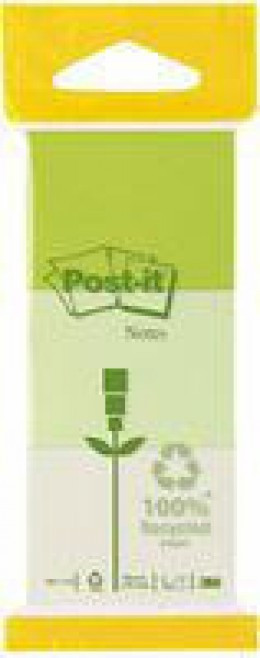 3M Postit Recycled 38x51mm Pk3 Green