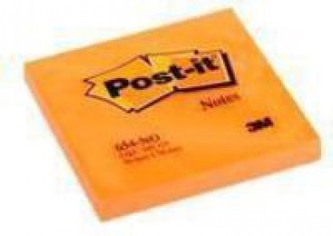 3M PostIt Note 76x76mm Neon Orange 654-N