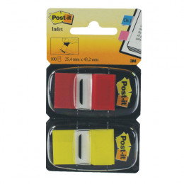 3M PostIt Index 1in Dual Yellow 680-RY2