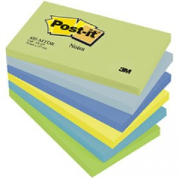 Postit Ast 76x127mm Notes x2 Free Display