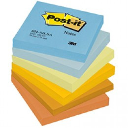 Postit Ast Balanced 76x76mm x2 Free Display