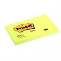 Postit Yellow Energetic 76X127 x2 Free Display