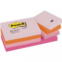 Postit Ast Joyful 38x51mm x2 Free Display