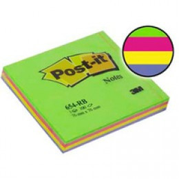 3M PostIt Note Rainbow Spring Pk12 76x76mm