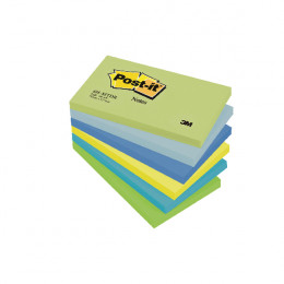 3M PostIt Cool Neon Rainbow Pk6 76x127mm