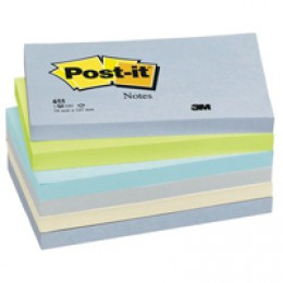 3M PostIt Cool Pastel Rainbow Pk6 76x127mm