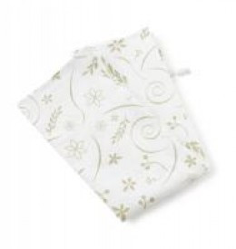 Addis Organics Tea Towels Cream/Green Pk24