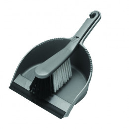 Addis Soft Dustpan/Brush Set Metallic