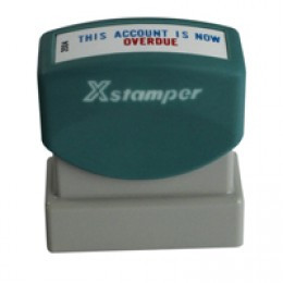 XStamper Account Overdue Blue-Red X2004