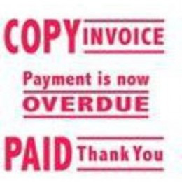 XStamper Pre-Inked 3-In-1 Word Stamp Red