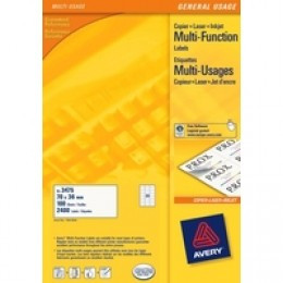 Avery Multi Labels 16TV 40 Sheet White 3657