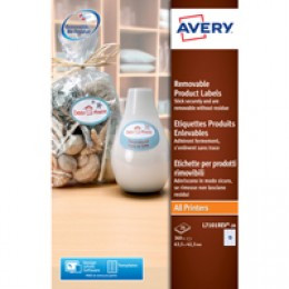Avery Oval Removable Product Labels White