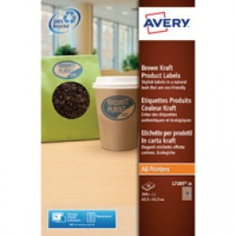 Avery Oval Product Label Brown Kraft