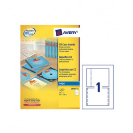 Avery CD Insert Matt Inkjet White J8435-25