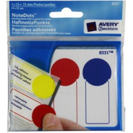 Avery Dot Jots Label 64x25 Assorted Col