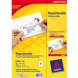 Avery Repositn Address Labels 14Tv White P100