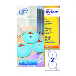 Avery Full Face CD/DVD Laser Labels Pk100