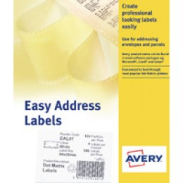Avery Easy Address Labels 89x37mm Pk500 EAL01