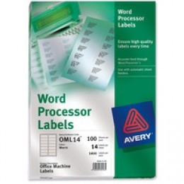 Avery WP Labels 98x38 A4/14 1400 OML14