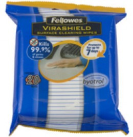 Fellowes Virashield Surface Wipes