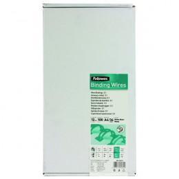 Fellowes W/Bind Element 12.7mm White Pk100