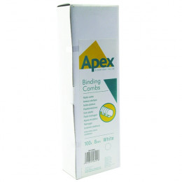 Fellowes Apex White Plastic Comb 8Mm