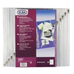 Elba Ring Binders Pocket Clear Pk10