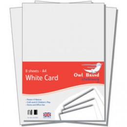 Owl A4 8 Sheet Card White OBS03