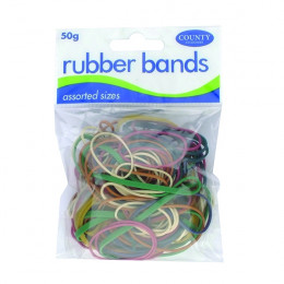 County Rubber Bands Coloured 50gm