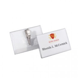 Badge 40x75mm Crocodile Clip Pk25 8110