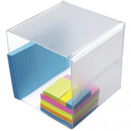 Deflecto Plain Cube Crystal DE350401
