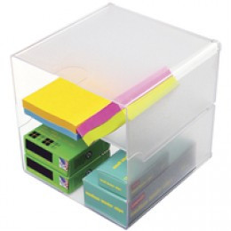 Deflecto Shelf Dvd Cube Crystal DE350701