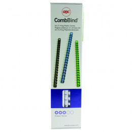 GBC Binding Comb A4 8mm 21R White Pk100