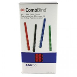 GBC Binding Comb A4 14mm 21R Red Pk100