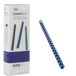 GBC Binding Comb A4 14mm 21R Blue Pk100