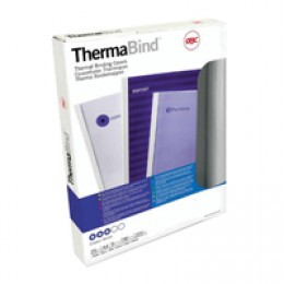 GBC 3mm 200g ThermCvr Glossy Clear/Wh P25
