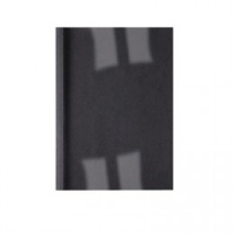 GBC 3mm 250g ThermCvr Leather Clear/Black P100