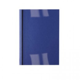 GBC 6mm 250g ThrmCvr Leather Clear/RBlu P100