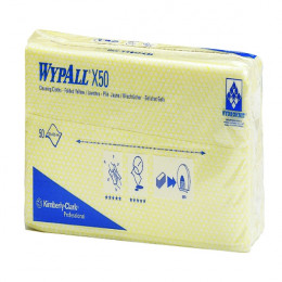 Wypall X50 Cleaning Cloths 50Shts Yellow