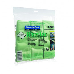 Wypall Microfibre Cloths Green 8396 Pk6