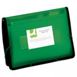 Q-Connect Extra Capacity Carry File Green