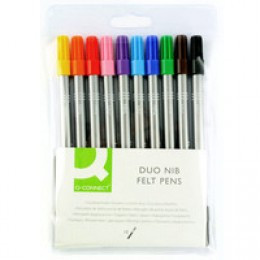 Q-Connect Duo Nib Felt Tip Pen