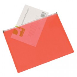 Q-Connect Doc Wallet Zip A4 Red