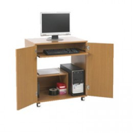 FF Jemini Mobile Pc Workstation Beech