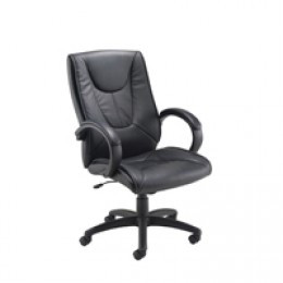 FF Arista Exec Leather Chair Black 09Exl12