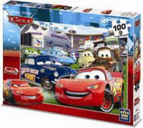 King Disney Puzzle Cars 100 Pce Pk24