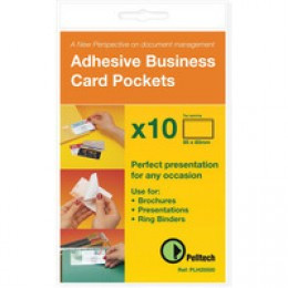 Pelltech Business Card Pocket/Flap 60x95mm Pk100