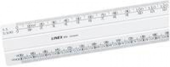 Linex ScaleRule Flat 1:8000 30cm White 435