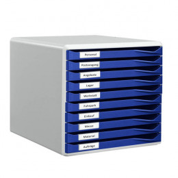 Leitz Drawer Set 10Drw Blue/Grey 5281-35